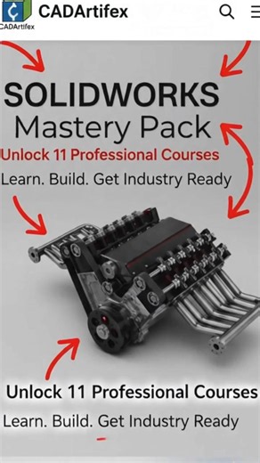 SOLIDWORKS Mastery Pack – 11 Courses in 1 | Complete Beginner-to-Industry Training
