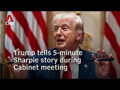 Trump interrupts Cabinet meeting on Iran war with unexpected Sharpie story