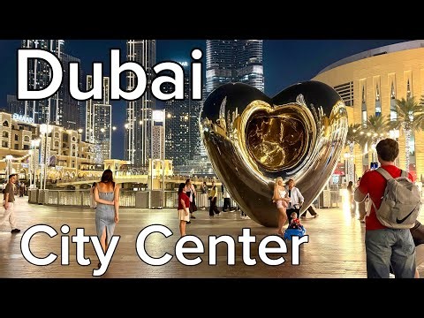 Dubai Downtown 4K 🇦🇪 Walking Tour | Burj Khalifa & Dubai City Center Views ✨