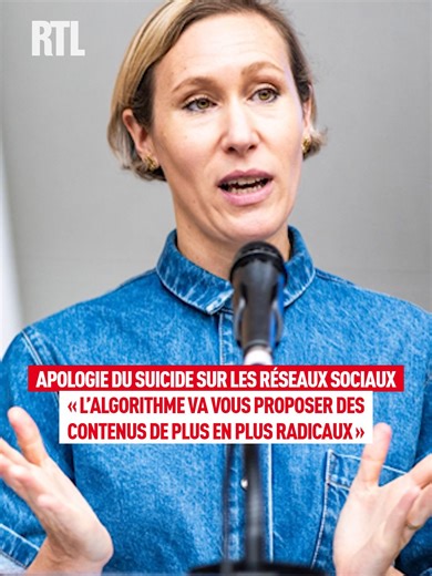 Apologie du suicide sur les réseaux sociaux : « L’algorithme va vous proposer des contenus de plus en plus radicaux » Laure Miller, députée EPR de la Marne au micro d’Olivier Boy dans #RTLMatin 📻 #sinformersurtiktok