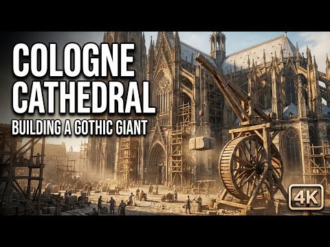 Cologne Cathedral Built From Stone (1248→) — 4K Medieval Construction Ambience (No Talking)