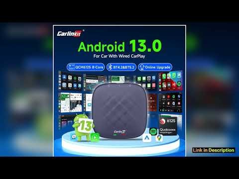 Android 13 CarlinKit Android Auto Wireless CarPlay AI TV Box QCM6125 SM6225 8Core Split Screen 64G