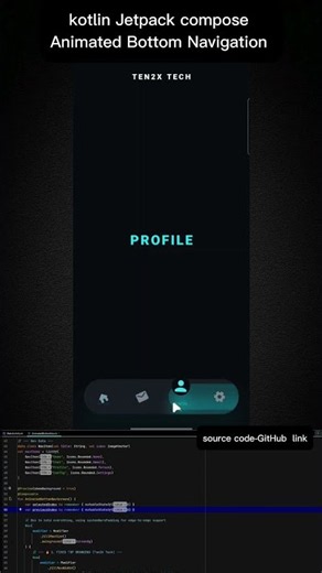 Liquid "Jelly" Bottom Navigation in Jetpack Compose