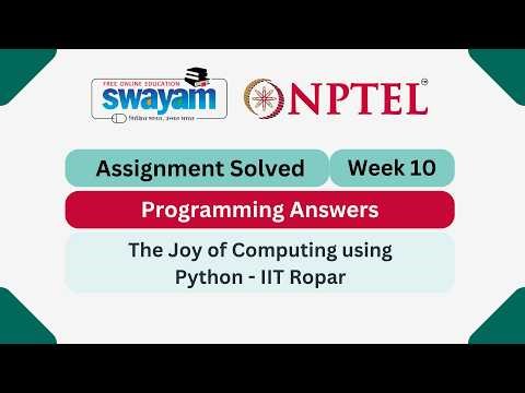 The Joy of Computing using Python Week 10 | Programming Answers || #nptel #nptel2026 #myswayam