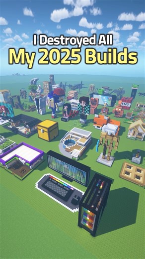 만두민 ManDooMiN on Instagram: "I destroyed all My 2025 Minecraft Builds 😲 ============= Shader Pack: BSL v10.0 Resource Pack: Prime's HD Texture ============= #minecraft #minecraftbuilds #minecraftbuildings #minecrafttutorial #minecraftmeme"