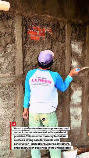 Applying Sand & Cement Mortar to a Wall | Pro Masonry Technique
