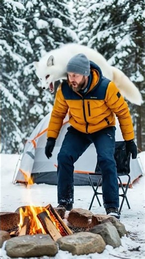 A Stranger’s Courage Saved a Snow Fox Baby from the Sky Hunter