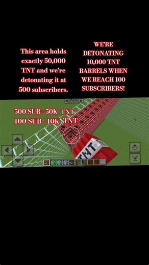 100 SUB= 10K TNT EXPLOSION 💥 500 SUB= 50K TNT EXPLOSION 💥