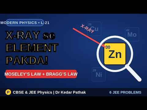 Moseley's Law & Bragg's Law | X-Rays Class 12 | Modern Physics L-21 | JEE Main & Advanced