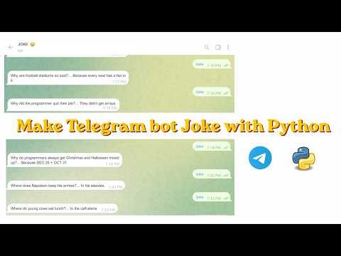 Make a Telegram Bot that Tells Jokes! | Python Project for Beginners