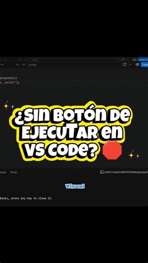 Error para ejecutar codigo en VS CODE