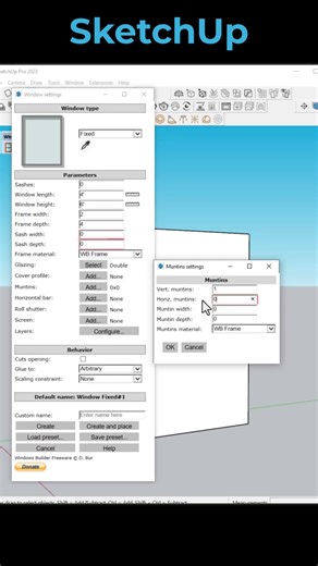 ✅Muntin Window in SketchUp 🪟✨ | Create Grid Windows in Minutes
