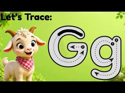 Letter G Phonics Sound | G is for Goat, Grapes & Giraffe | Learn Letter G for Kids