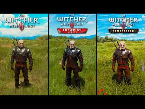 Witcher 3 Remastered vs Original vs Next Gen - Physics and Details Comparison