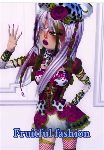 Exotic fruits but make it exotic fashion 🥭🥝🤍 Styled one of these live & now I am obsessed with this theme… comment your fruit 👇 maybe I’ll make this a series! #dresstoimpress #fruitfulfashion #roblox #dtiroblox #fashion