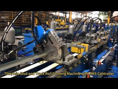 High speed stud and track forming machine with AMS controller #AMScontroller #AMScontrols #AMS
