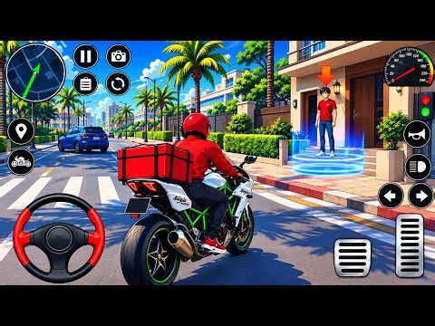 Pizza Delivery Bike Challenge 🍕🏍️ | Fastest Food Delivery Game Gameplay | Can I Deliver Every Order?