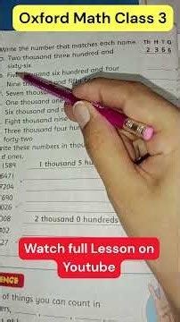 Oxford Math Class 3 | 4 digit numbers using Place Value Table | Class 3 Maths | Number to words