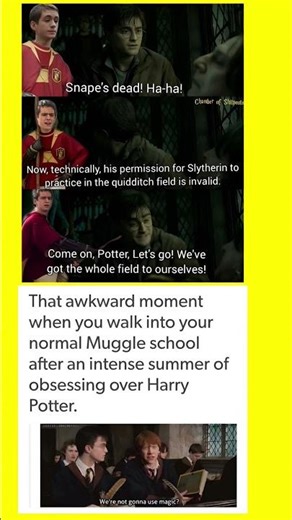 Snape's Dead! Ha-ha! 😭 That Awkward Moment After Harry Potter Summer Obsession#HarryPotter#Hogwarts