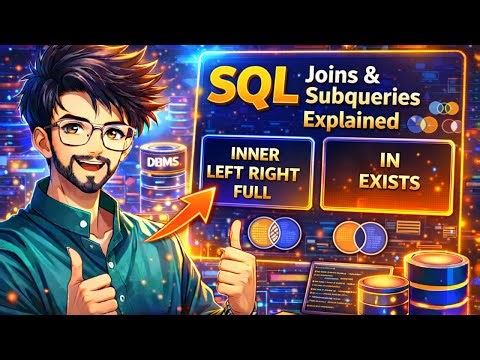 SQL Joins & Subqueries Explained | INNER, LEFT, RIGHT, FULL, IN, EXISTS | CodiXo
