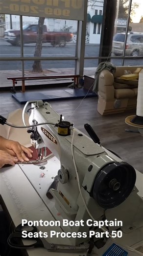 Corina & Jesse on Instagram: "Pontoon Boat Captain Seats Process Part 50"