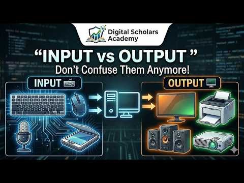 🖥️ Input vs Output Devices Explained in 2 Minutes! 😱 | Computer Basics Made Easy #inputdevices