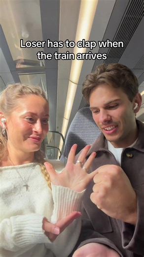 I don’t know why we chose to do this on the train but it made it 10x more awkward 🤣😭 #coupleschallenge #coupleprank #couplescomedy #coupleshumor #comedy