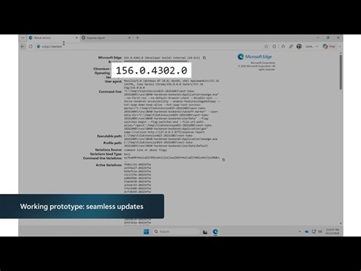 Edge for Business demo: Seamless updates