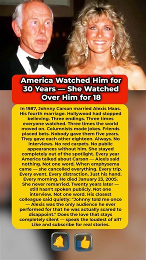 America Watched Him for 30 Years — She Watched Over Him for 18 #JohnnyCarson #love #loyalty