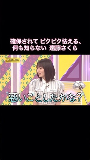 確保されてビクビク怯える、何も知らない遠藤さくらが可愛い｜乃木坂46 バナナマン【乃木坂工事中】【さくちゃん捜査会議】