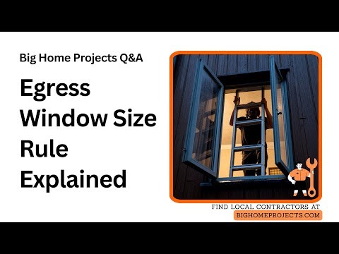 Egress Window 5.7 Sqft Rule Sill 44in Ladder