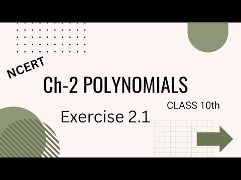 NCERT Class 10 Maths Chapter 2 POLYNOMIALS Exercise 2.1 | Full Explanation Step-by-Step 🔥
