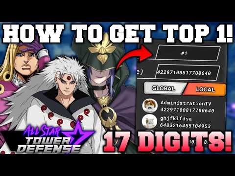 How To Get TOP 1 in Local Tournament in All Star Tower Defense Roblox