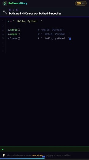 Python Strings in 40 Seconds 🐍 | Master This Fast! #ytshorts #coding #python