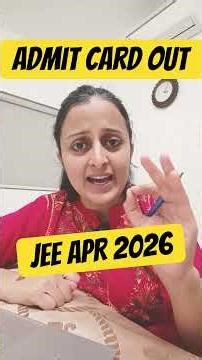 ⚠️Admit Card out #jee2026