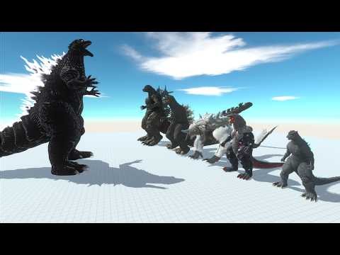 Hell Godzilla vs Godzilla Minus One GMK Final War Ice Titan Golza | Animal Revolt Battle Simulator