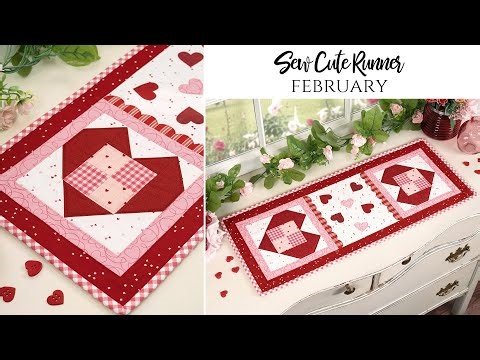 How To Make the Sew Cute Runner for February | Shabby Fabrics