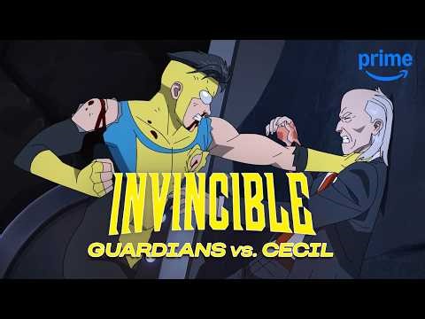 Invincible & Guardians vs. Cecil | Invincible | Clip | Prime Video