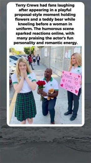 Terry Crews sparks laughs with playful proposal moment 😂🌹 #celebrity