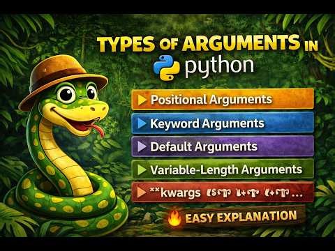 Types of Arguments in Python Explained 🔥|*args, kwargs, Keyword & Positional Arguments #learnpython