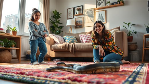 Roommates Ball Python Monty Roams Freely, Fear Sparks Tank Fight