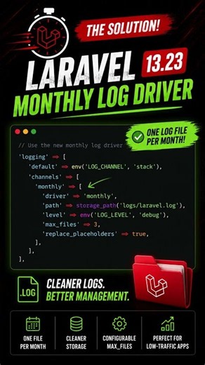 Stop Creating Daily Log Files! Laravel 13.23 Has a Better Way 🚀