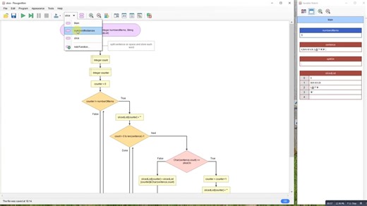 80.Flowgorithm - Split Function