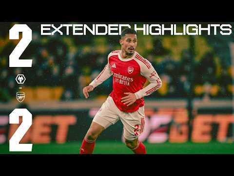 EXTENDED HIGHLIGHTS | Wolverhampton Wanders v Arsenal (2-2) | Saka, Hincapie | Premier League | EPL