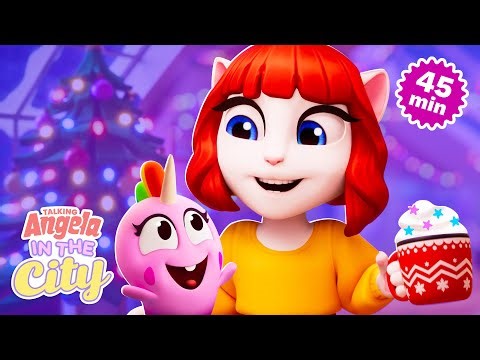 Happy Holidays! 🎄 Talking Angela: In The City Cartoon Compilation