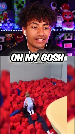 Foltyn Reacts To Toddler's Epic Foam Pit Dive #shorts