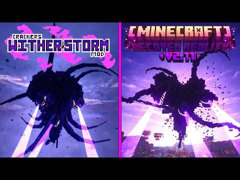 Cracker's Wither Storm Mod Vs Decayed Reality V2.11 Wither Storm Add-on | Which One Is Bigger?
