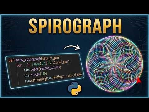 Python Spirograph Project using Turtle Graphics | Beginner Python Project Step-by-Step
