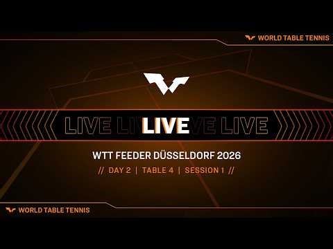 LIVE! | T4 | Day 2 | WTT Feeder Düsseldorf 2026 | Session 1