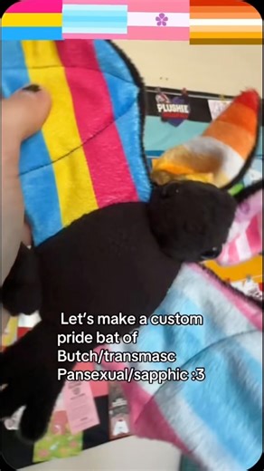 Yippee super cute pride bat combo for today featuring butch transmasc pansexual and sapphic #Pride